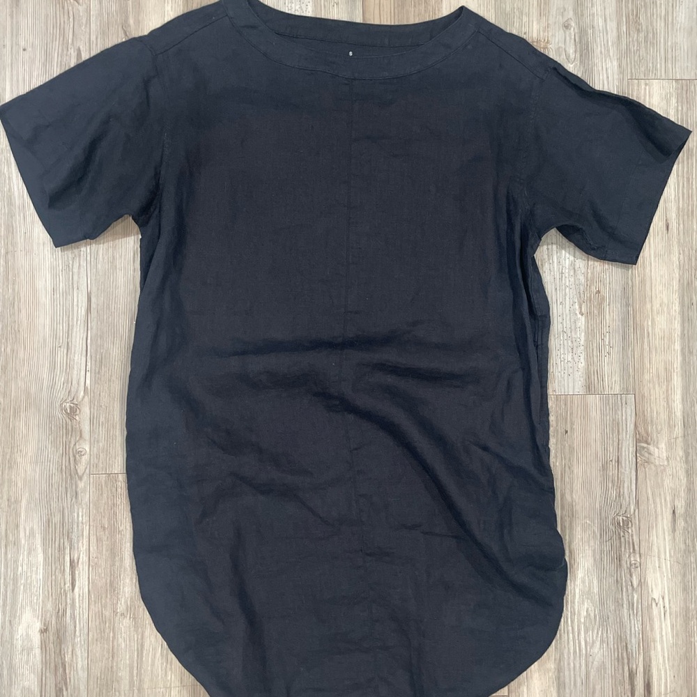 Muji Navy Blue Midi Dress w/pockets